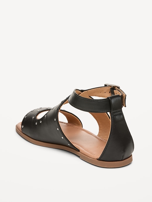 L'image numéro 5 présente Sandales de gladiateur en similicuir pour fille