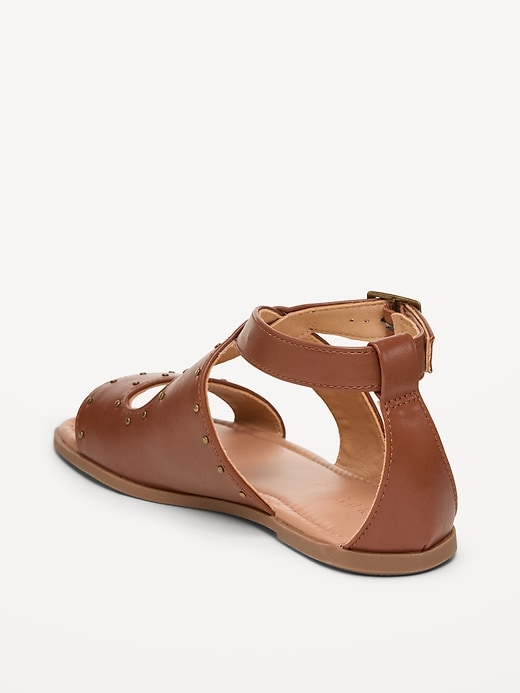 L'image numéro 5 présente Sandales de gladiateur en similicuir pour fille