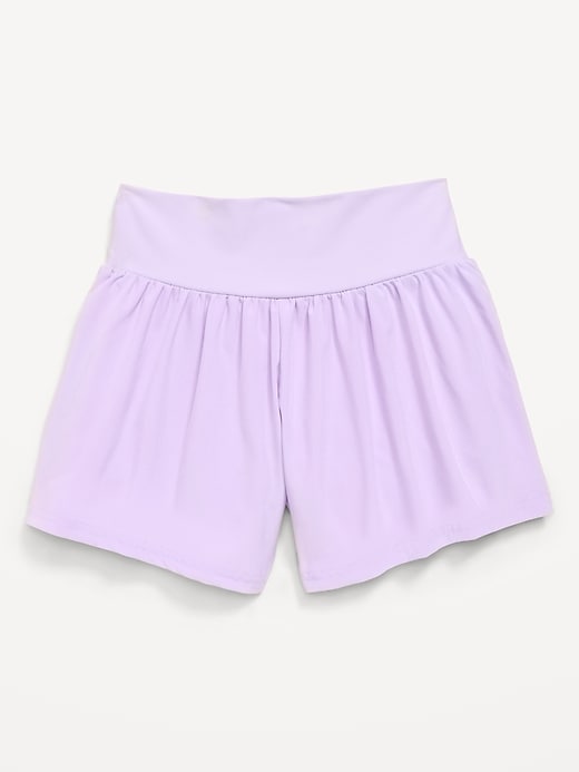 L'image numéro 4 présente Short StretchTech Performance à taille haute pour fille