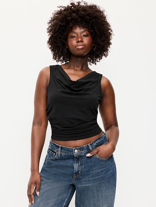 Image number 5 showing, Asymmetrical Side-Cinch Tank Top