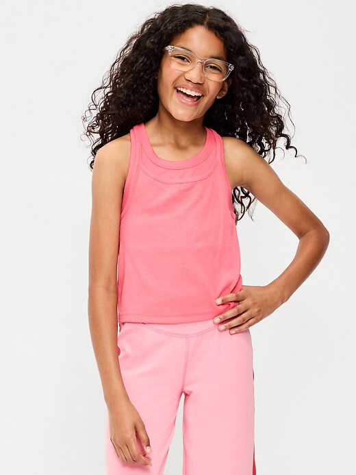 Image number 1 showing, 2-In-1 Ribbed Tank Top for Girls