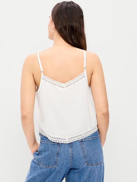 Image number 6 showing, Lace-Trim Scarf Tank Top