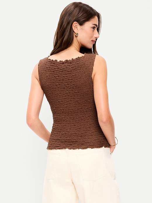 Image number 2 showing, Sleeveless Smocked Tank Top