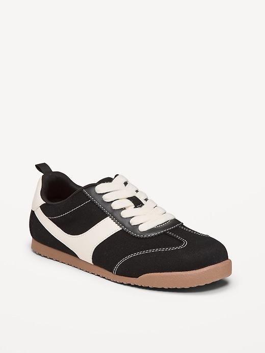 Image number 1 showing, Canvas Lace-Up Sneakers for Girls