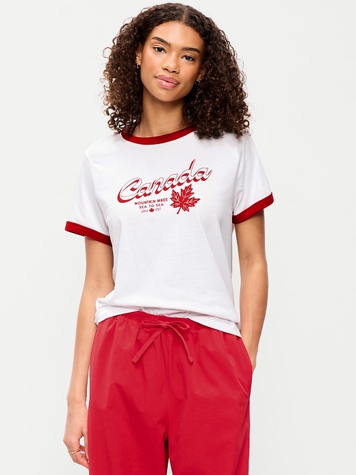 Image number 3 showing, EveryWear Graphic Ringer T-Shirt