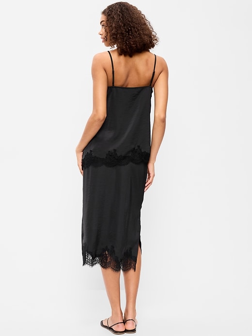 Image number 3 showing, Lace Slip Midi Skirt