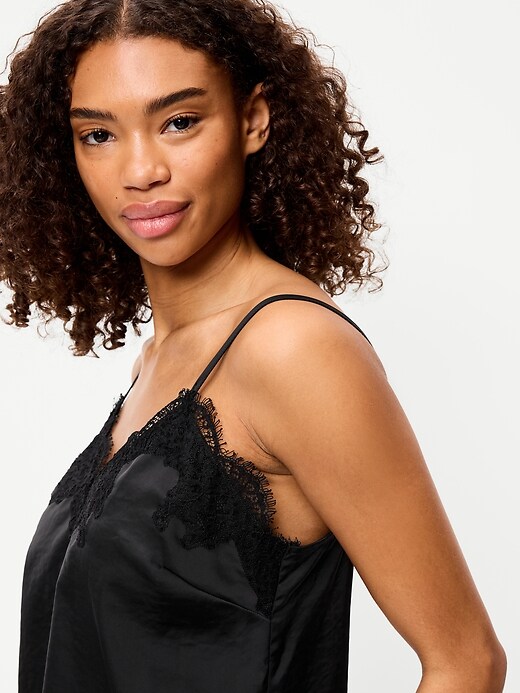 Image number 4 showing, Asymmetrical Lace-Trim Cami Top