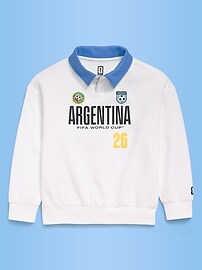 Image number 2 showing, FIFA World Cup 26™ Argentina Dynamic Fleece Collared Graphic Sweatshirt for Kids