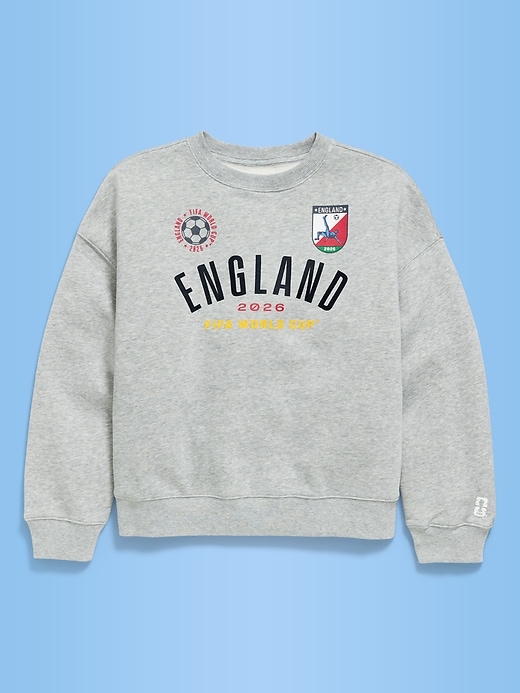 Image number 2 showing, FIFA World Cup 26™ England Oversized Graphic Tunic Sweatshirt for Girls