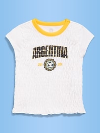 Image number 2 showing, FIFA World Cup 26™ Argentina Smocked Graphic T-Shirt for Girls
