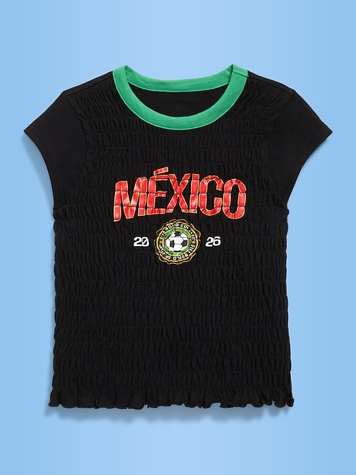Image number 2 showing, FIFA World Cup 26™ Mexico Smocked Graphic T-Shirt for Girls