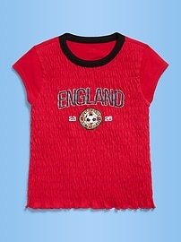 Image number 2 showing, FIFA World Cup 26™ England Smocked Graphic T-Shirt for Girls