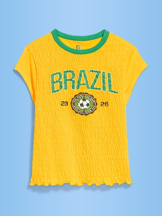 Image number 3 showing, FIFA World Cup 26™ Brazil Smocked Graphic T-Shirt for Women