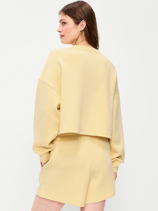Image number 2 showing, Bounce Fleece Crew-Neck Cropped Sweatshirt