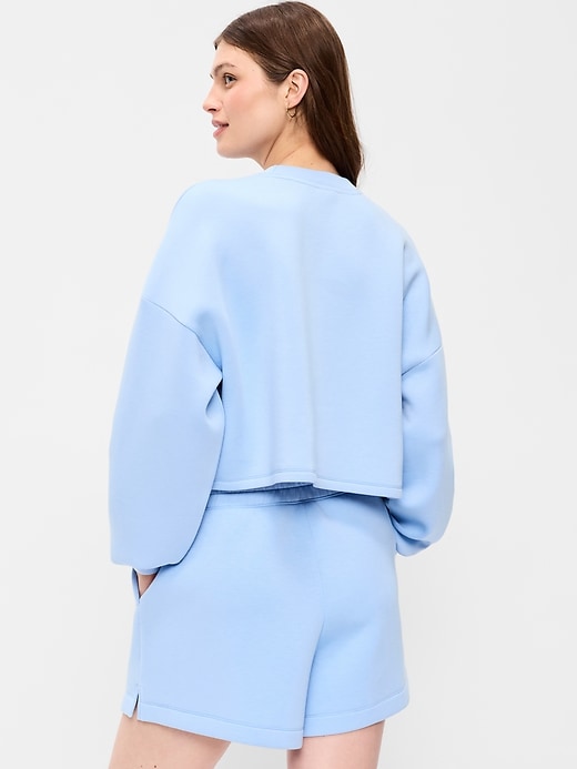 Image number 2 showing, Bounce Fleece Crew-Neck Cropped Sweatshirt