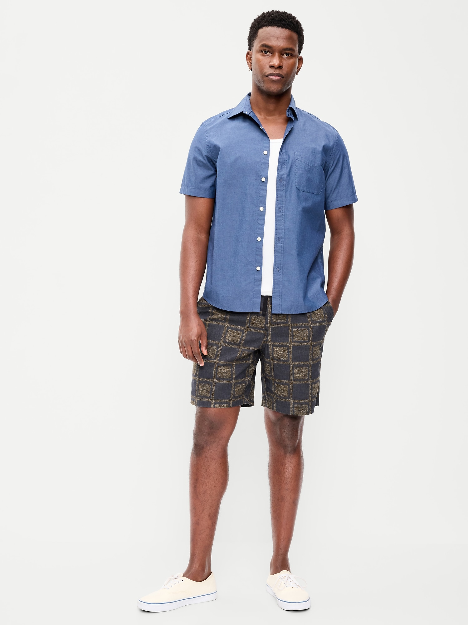Linen-Blend Jogger Shorts - 7-inch inseam