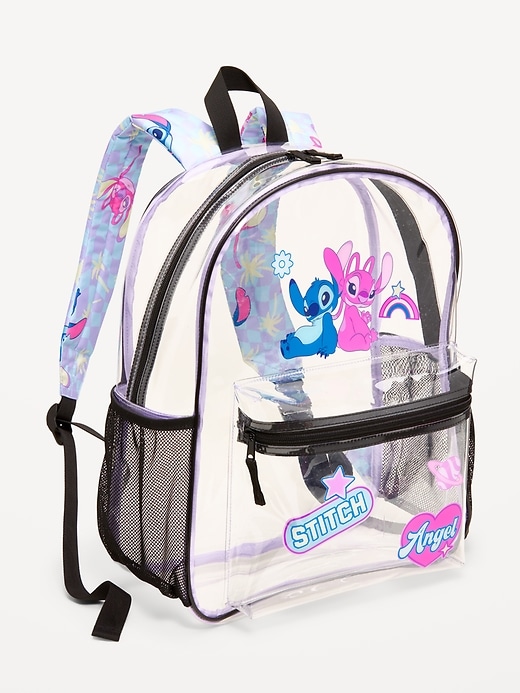 Image number 1 showing, Disney© Stitch and Angel Clear Backpack for Kids