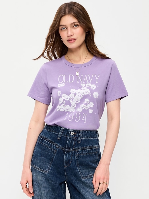 Image number 1 showing, EveryWear Crew-Neck Logo-Graphic T-Shirt