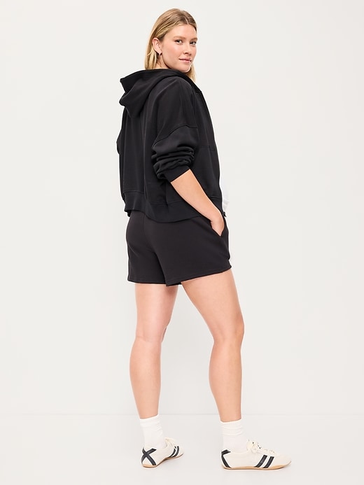 Image number 3 showing, Maternity Fleece Pull-On Shorts -- 5-inch inseam