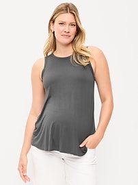 Image number 1 showing, Maternity High-Neck Relaxed Tank Top