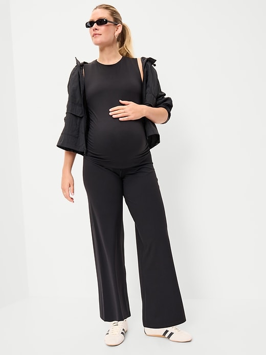 L'image numéro 3 présente Pantalon StudioSmooth à jambe large à panneau couvrant de maternité
