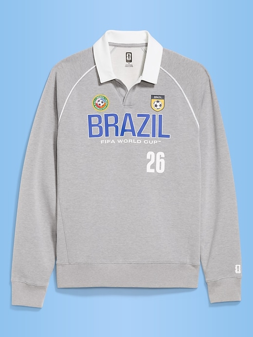 Image number 3 showing, FIFA World Cup 26™ Brazil Dynamic Fleece Collared Graphic Sweatshirt for Men