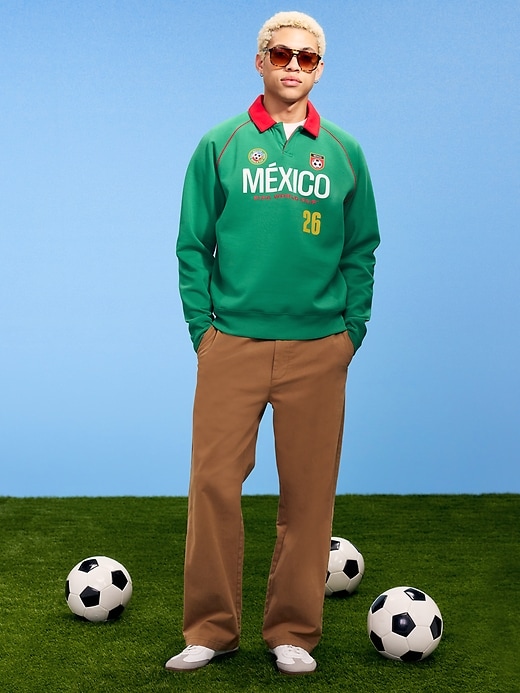 Image number 1 showing, FIFA World Cup 26™ Mexico Dynamic Fleece Collared Graphic Sweatshirt for Men