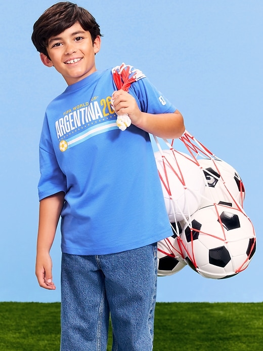 Image number 1 showing, FIFA World Cup 26™ Argentina Oversized Graphic T-Shirt for Boys