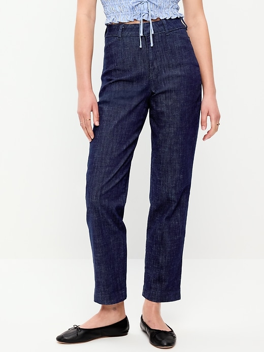 Image number 2 showing, High-Waisted Pixie Straight Pants
