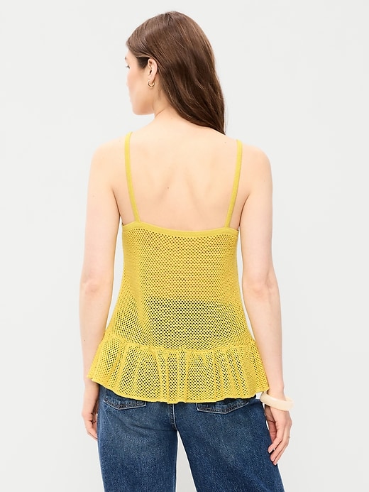 Image number 2 showing, Metallic Peplum Tank Top