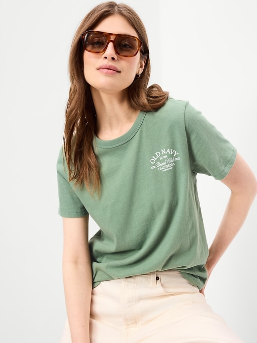 L'image numéro 3 présente T-shirt passe-partout ras du cou à logo imprimé