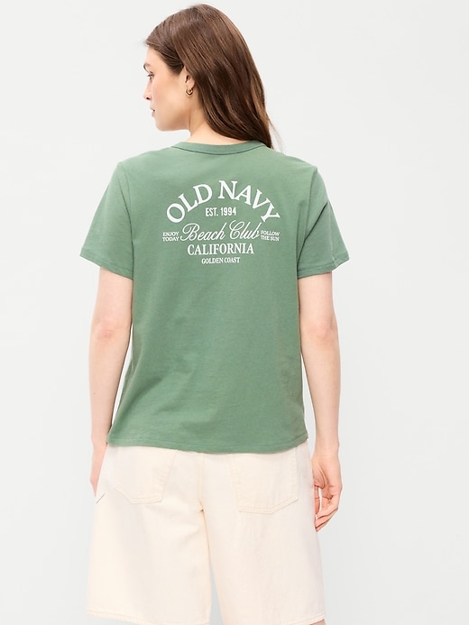 L'image numéro 2 présente T-shirt passe-partout ras du cou à logo imprimé