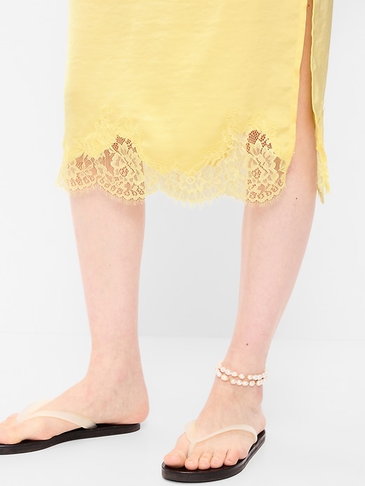 Image number 4 showing, Lace Slip Midi Skirt