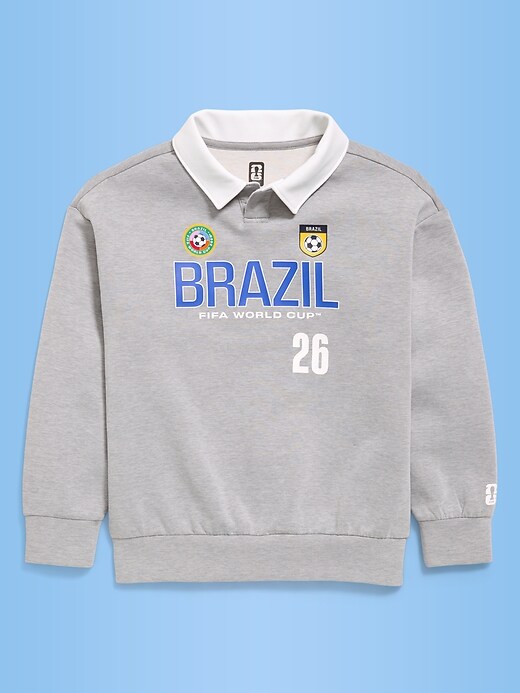 Image number 2 showing, FIFA World Cup 26™ Brazil Dynamic Fleece Collared Graphic Sweatshirt for Kids