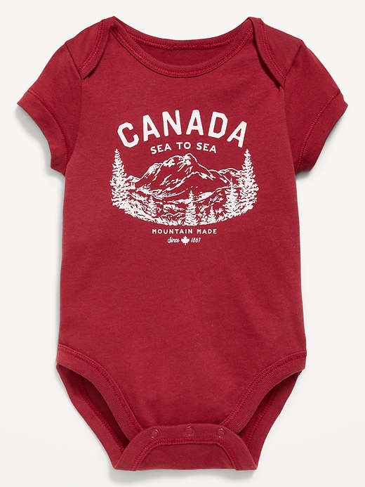 Image number 1 showing, Short-Sleeve Unisex Graphic Bodysuit for Baby