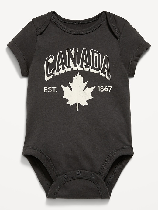 Image number 1 showing, Short-Sleeve Unisex Graphic Bodysuit for Baby