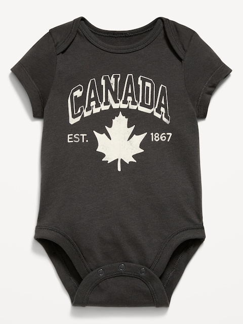 Short-Sleeve Unisex Graphic Bodysuit for Baby