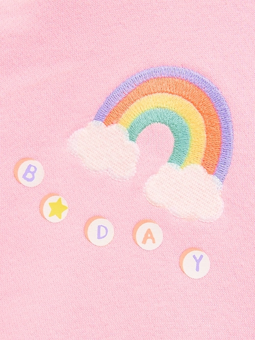 L'image numéro 4 présente Ensemble chandail en coton ouaté brodé à imprimé et jupe tutu pour toute-petite