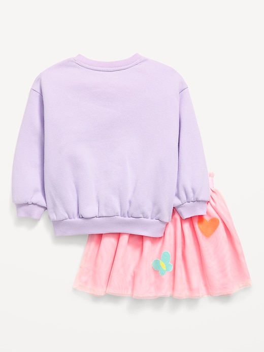 Image number 3 showing, Embroidered Sweatshirt & Tutu Skirt Set for Toddler Girls