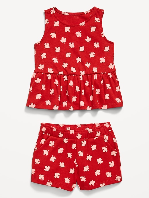 Image number 2 showing, Sleeveless Ribbed Top and Shorts Set for Toddler Girls