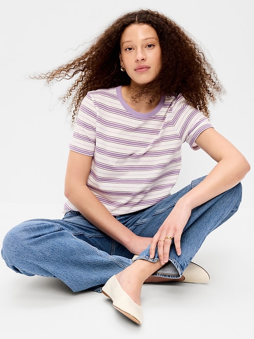 Image number 3 showing, EveryWear Crew-Neck Striped T-Shirt