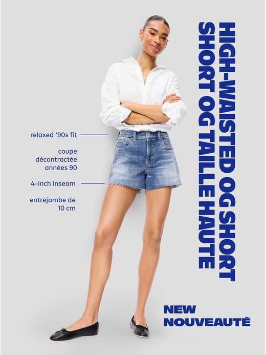 Image number 9 showing, High-Waisted OG Jean Shorts -- 4-inch inseam