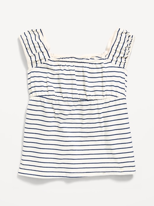 Image number 2 showing, Printed Short-Sleeve Scallop-Trim Top for Girls