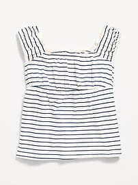 Image number 1 showing, Printed Short-Sleeve Scallop-Trim Top for Girls