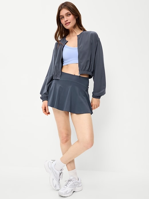 Image number 3 showing, Zip-Front Cropped Tennis Jacket