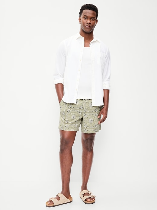 Image number 1 showing, Linen-Blend Jogger Shorts -- 5-inch inseam