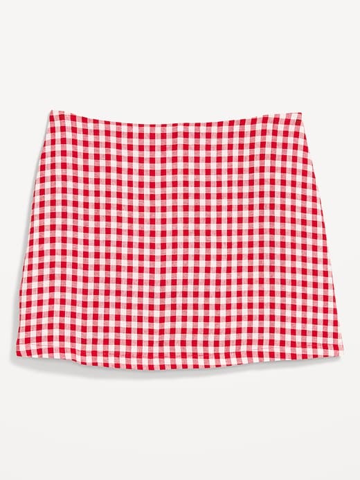 Image number 2 showing, Linen-Blend Micro Skort