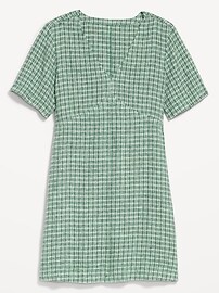 Image number 2 showing, Short-Sleeve V-Neck Mini Shift Dress