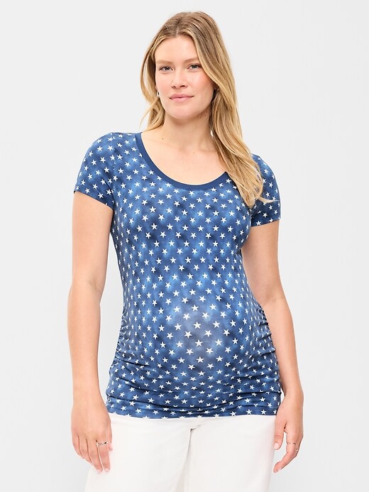 Image number 1 showing, Maternity Scoop-Neck T-Shirt