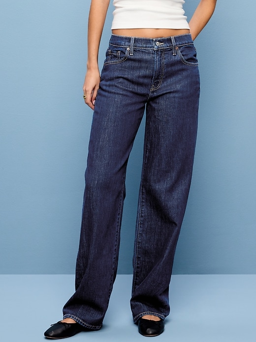 L'image numéro 2 présente Jean ample à taille basse